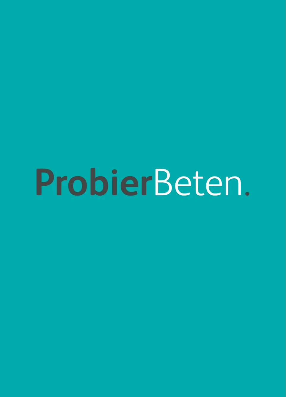 Offizielles Cover der deutschen ProbierBeten-Broschüre